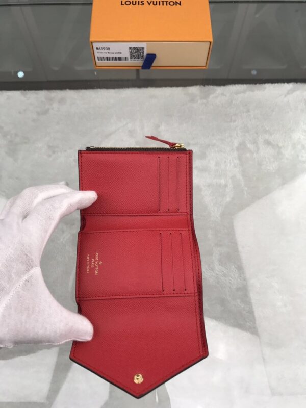 1:1 Replica Louis Vuitton Victorine Wallet In Monogram Canvas Red For Women, Women's Wallet 12cm LV M41938