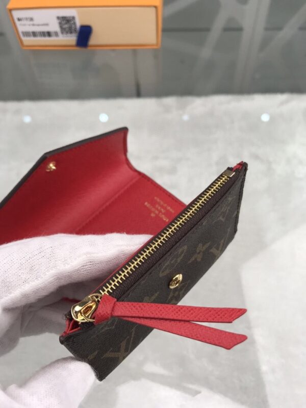 1:1 Replica Louis Vuitton Victorine Wallet In Monogram Canvas Red For Women, Women's Wallet 12cm LV M41938