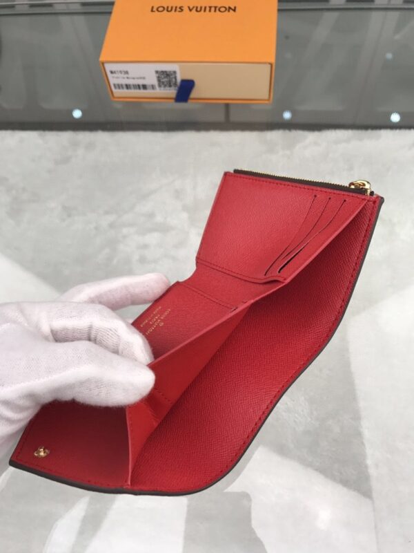 1:1 Replica Louis Vuitton Victorine Wallet In Monogram Canvas Red For Women, Women's Wallet 12cm LV M41938