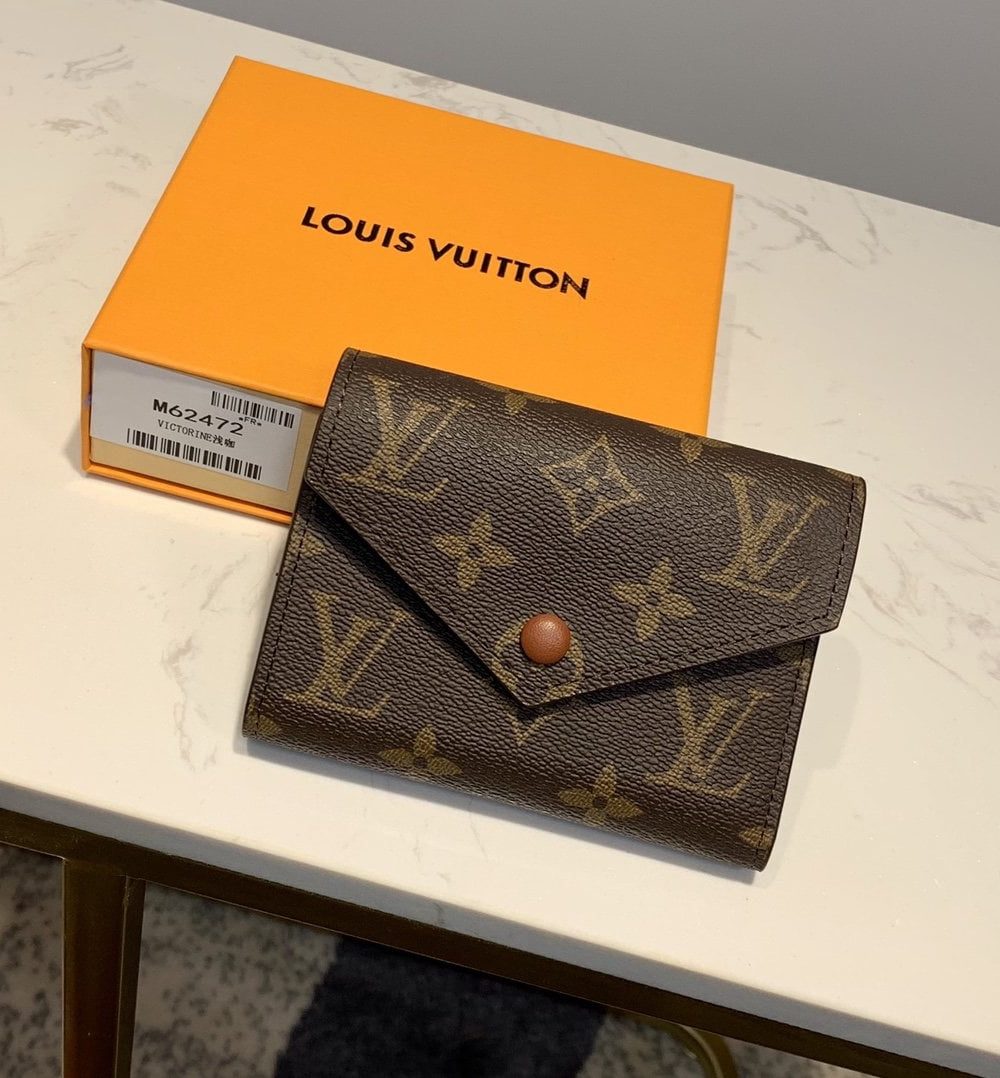 1:1 Replica Louis Vuitton Victorine Wallet Monogram Canvas Brown For Women, Women's Wallet 4.7in/12cm LV