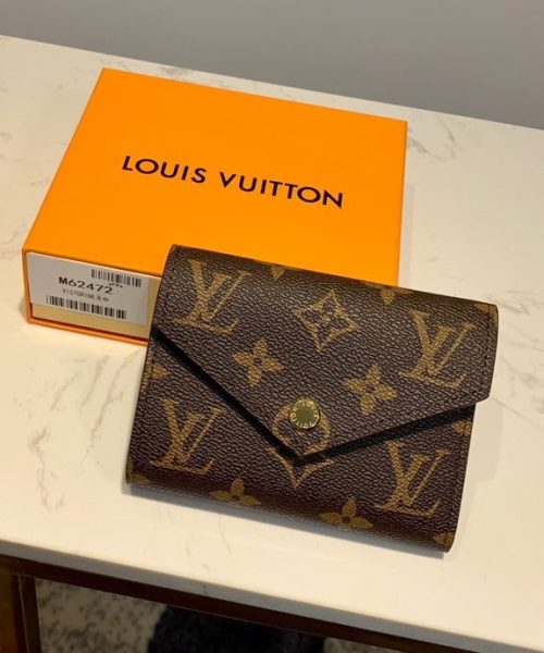 1:1 Replica Louis Vuitton Victorine Wallet Monogram Canvas For Women, Women's Wallet 4.7in/12cm LV M62472