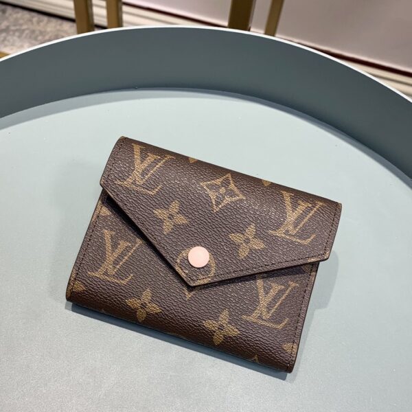 1:1 Replica Louis Vuitton Victorine Wallet Monogram Canvas Rose Ballerine Pink For Women, Women's Wallet 4.7in/12cm LV M62360