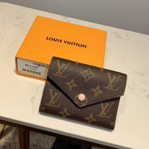 1:1 Replica Louis Vuitton Victorine Wallet Monogram Canvas Rose Ballerine Pink For Women, Women's Wallet 4.7in/12cm LV M62360
