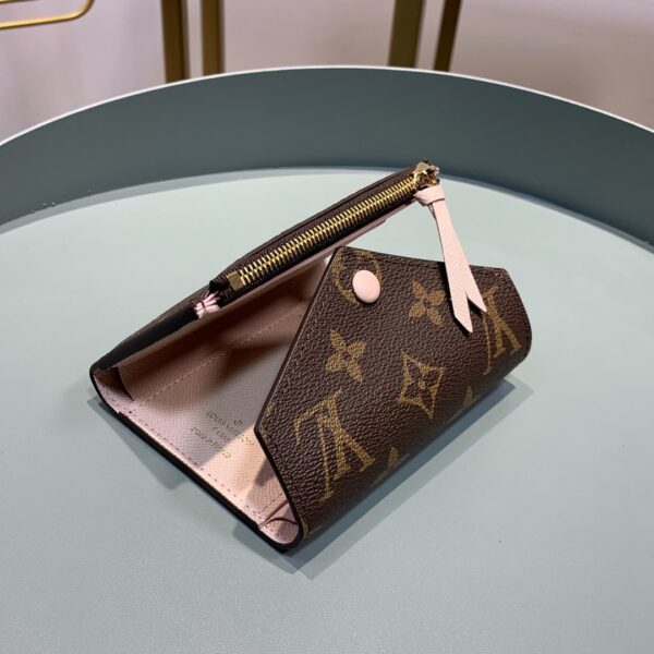 1:1 Replica Louis Vuitton Victorine Wallet Monogram Canvas Rose Ballerine Pink For Women, Women's Wallet 4.7in/12cm LV M62360