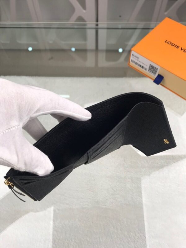 1:1 Replica Louis Vuitton Victorine Wallet Monogram Empreinte Black For Women, Women's Wallets 4.7in/12cm LV M64060