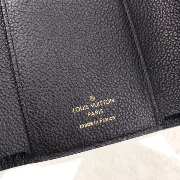 1:1 Replica Louis Vuitton Victorine Wallet Monogram Empreinte Black For Women, Women's Wallets 4.7in/12cm LV M64060