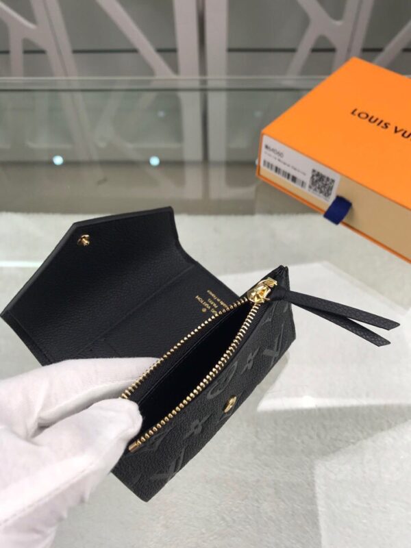 1:1 Replica Louis Vuitton Victorine Wallet Monogram Empreinte Black For Women, Women's Wallets 4.7in/12cm LV M64060