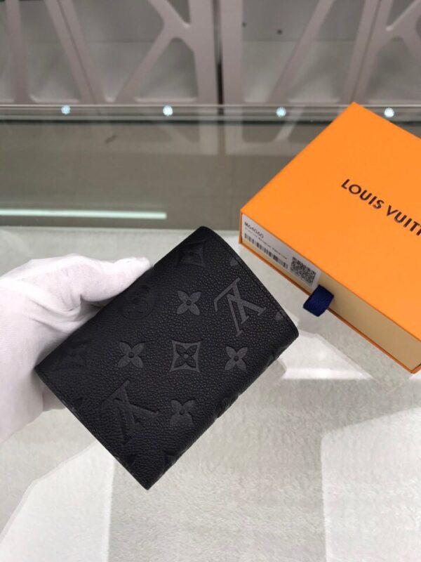 1:1 Replica Louis Vuitton Victorine Wallet Monogram Empreinte Black For Women, Women's Wallets 4.7in/12cm LV M64060