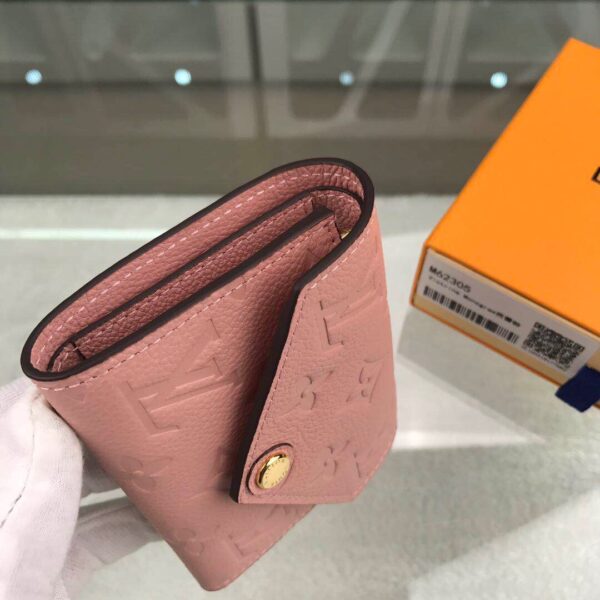 1:1 Replica Louis Vuitton Victorine Wallet Monogram Empreinte Pink For Women, Women's Wallets 4.7in/12cm LV