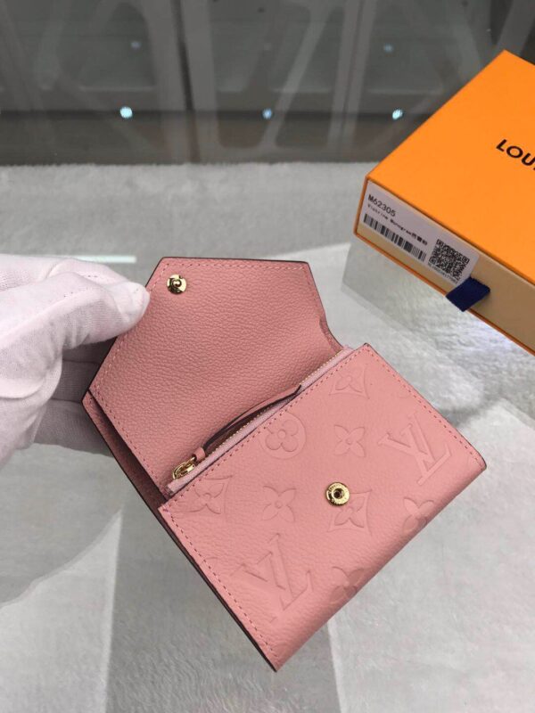 1:1 Replica Louis Vuitton Victorine Wallet Monogram Empreinte Pink For Women, Women's Wallets 4.7in/12cm LV