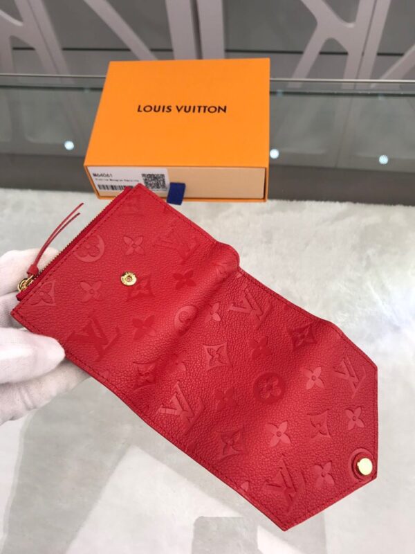 1:1 Replica Louis Vuitton Victorine Wallet Monogram Empreinte Red For Women, Women's Wallets 4.7in/12cm LV 