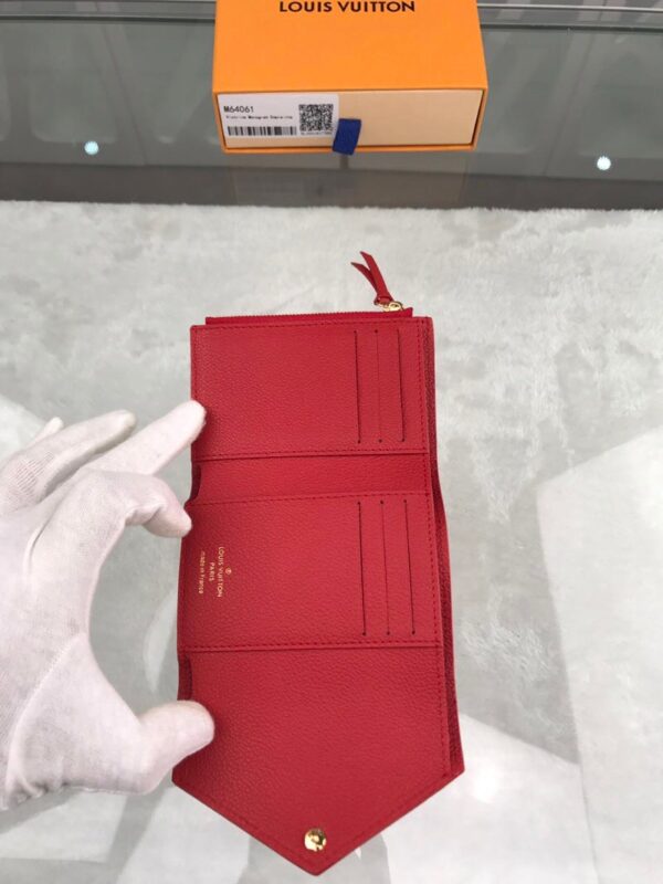 1:1 Replica Louis Vuitton Victorine Wallet Monogram Empreinte Red For Women, Women's Wallets 4.7in/12cm LV 
