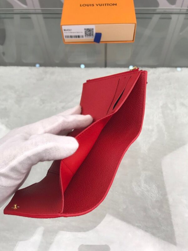1:1 Replica Louis Vuitton Victorine Wallet Monogram Empreinte Red For Women, Women's Wallets 4.7in/12cm LV 
