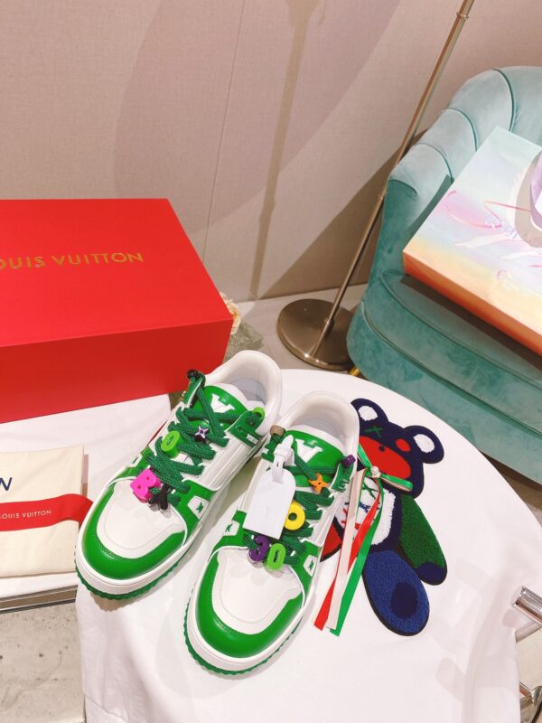 Louis Vuitton Women's LV Trainer Sneaker Green For Women LV