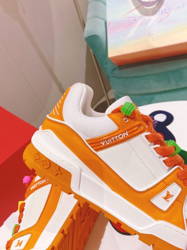 Louis Vuitton Women's LV Trainer Sneaker Orange For Women LV