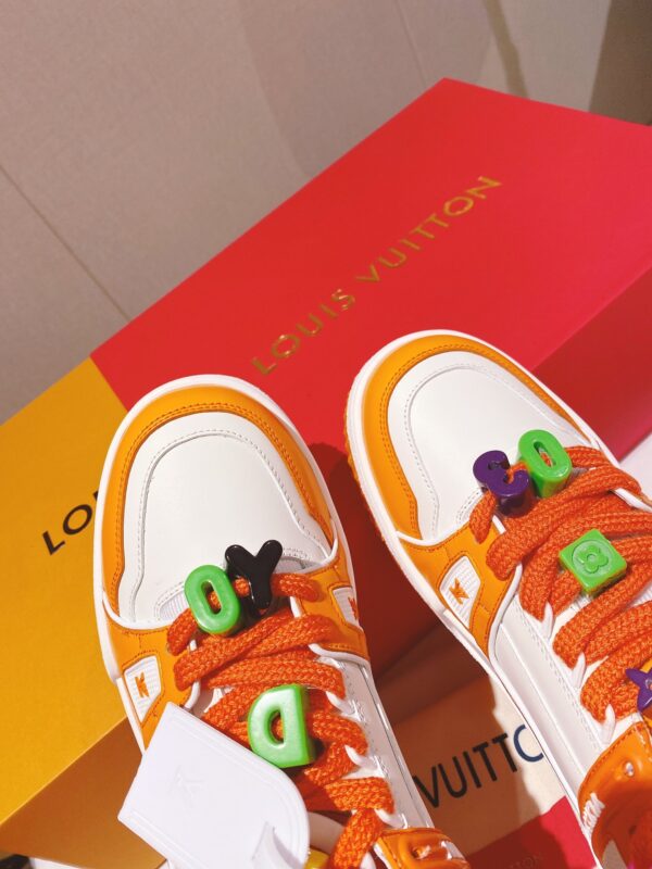 Louis Vuitton Women's LV Trainer Sneaker Orange For Women LV