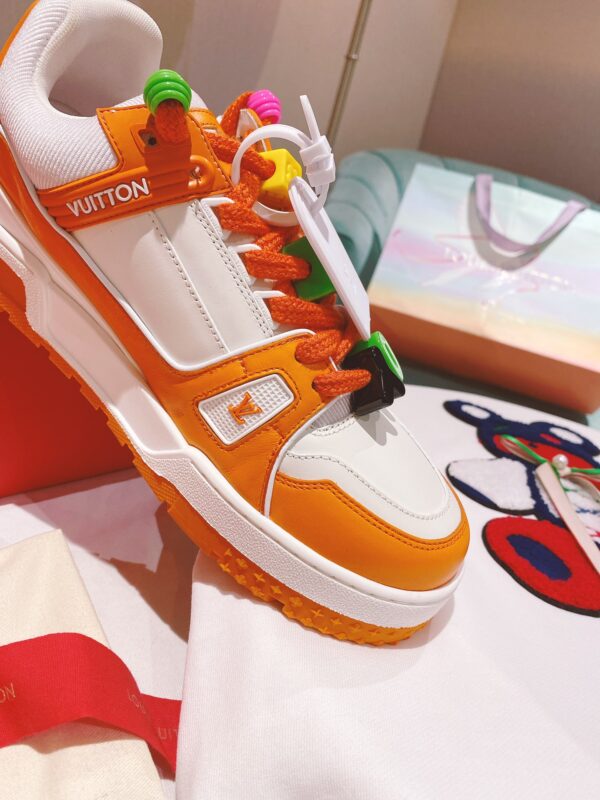 Louis Vuitton Women's LV Trainer Sneaker Orange For Women LV