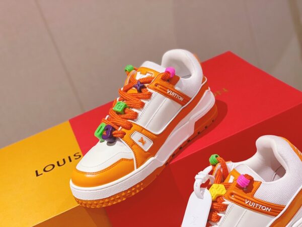 Louis Vuitton Women's LV Trainer Sneaker Orange For Women LV