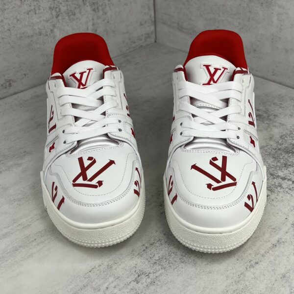 Louis Vuitton Women's LV Trainer Sneaker Red For Women LV