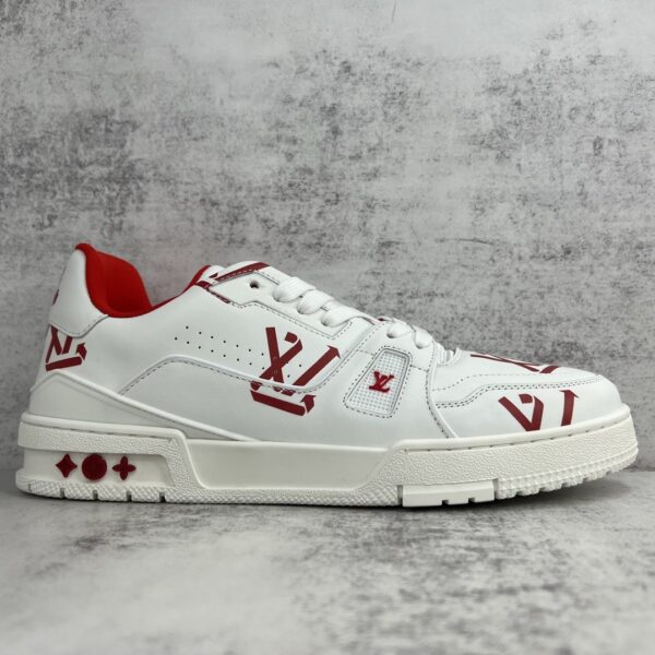 Louis Vuitton Women's LV Trainer Sneaker Red For Women LV