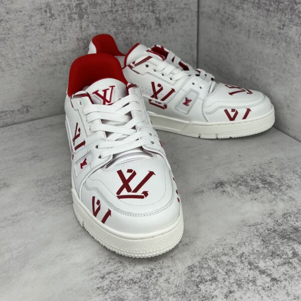 Louis Vuitton Women's LV Trainer Sneaker Red For Women LV