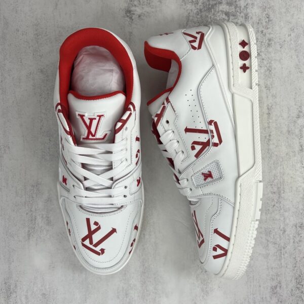 Louis Vuitton Women's LV Trainer Sneaker Red For Women LV