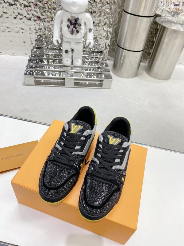 Louis Vuitton Women's LV Trainers Black And Yellow For Women LV