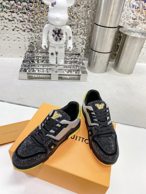 Louis Vuitton Women's LV Trainers Black And Yellow For Women LV