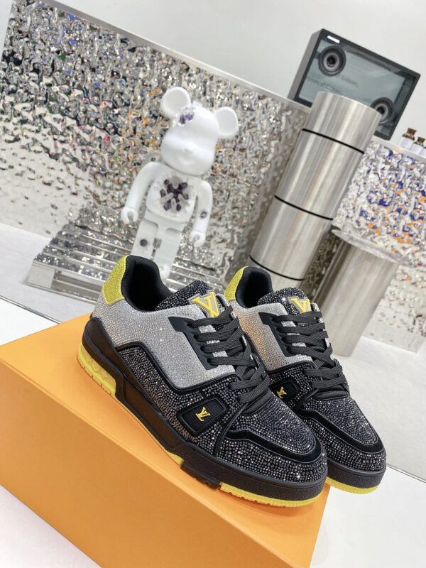 Louis Vuitton Women's LV Trainers Black And Yellow For Women LV