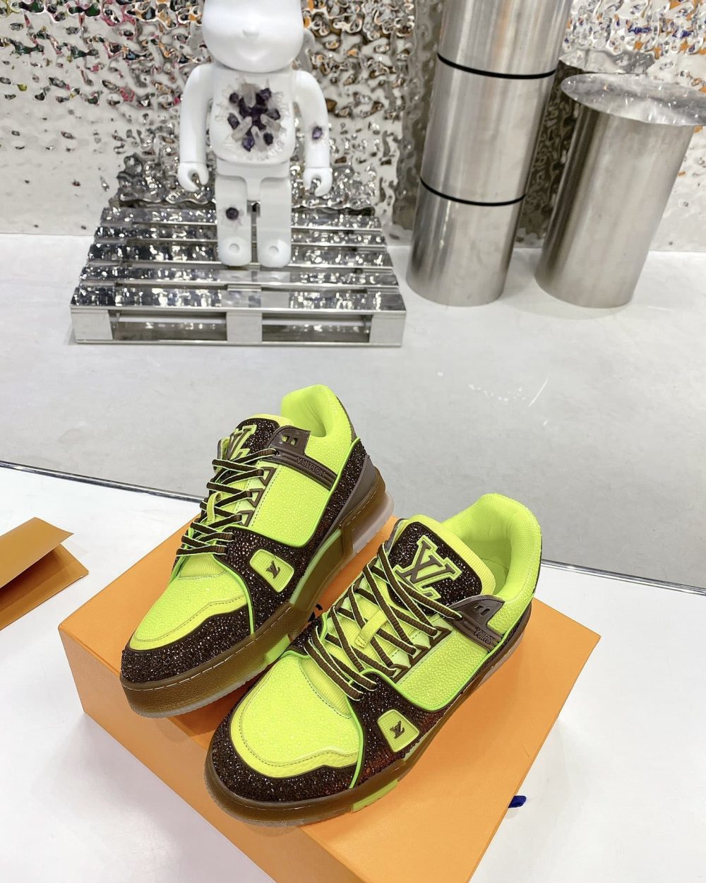 Louis Vuitton Women's LV Trainers Yellow For Women LV