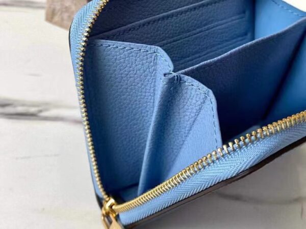 1:1 Replica Louis Vuitton Zippy Coin Purse Monogram Empreinte By The Pool For Summer Blue, Women's Wallet 11cm LV M80408