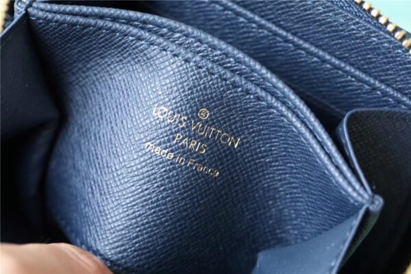 1:1 Replica Louis Vuitton Zippy Coin Purse Monogram Jacquard Denim Navy Blue For Women, Women's Wallets 4.3in/11cm LV M81185