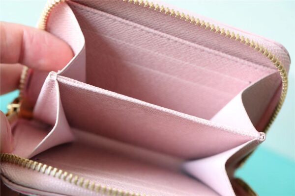 1:1 Replica Louis Vuitton Zippy Coin Purse Monogram Jacquard Denim Pink For Women, Women's Wallets 4.3in/11cm LV 