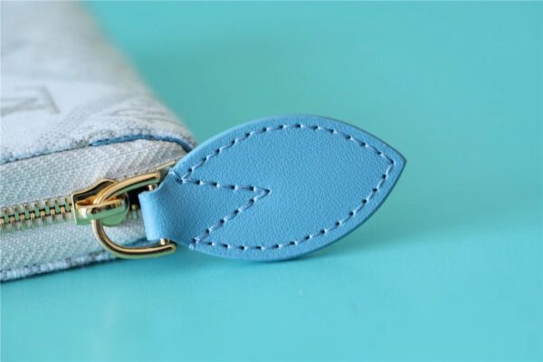1:1 Replica Louis Vuitton Zippy Coin Purse Since 1854 Jacquard Canvas Ecru Blue For Women, Women's Wallets 4.3in/11cm LV 