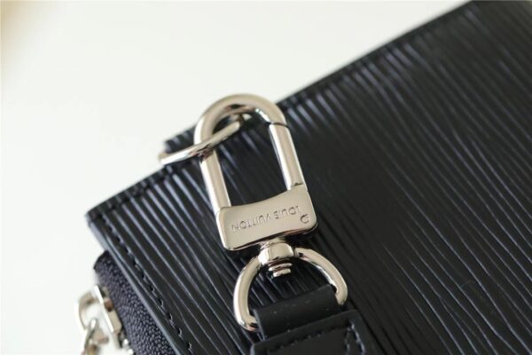 1:1 Replica Louis Vuitton Zippy Dragonne Epi Black For Women, Women's Wallets 4.3in/11cm LV M81325