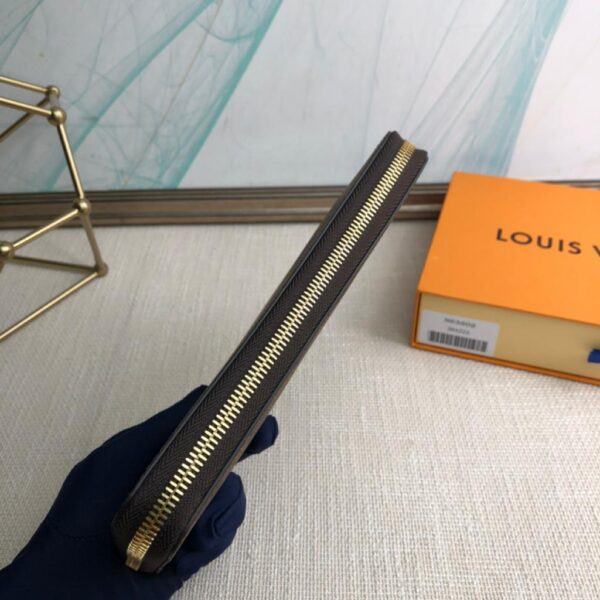 1:1 Replica Louis Vuitton Zippy Wallet Canvas Brown For Women, Women's Wallet 7.6in/19.5cm LV N60046