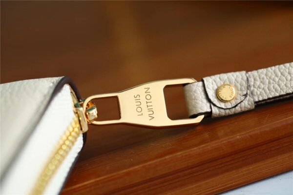 1:1 Replica Louis Vuitton Zippy Wallet Monogram Empreinte By The Pool Cream For Women, Women's Wallets 7.7in/19.5cm LV M80402