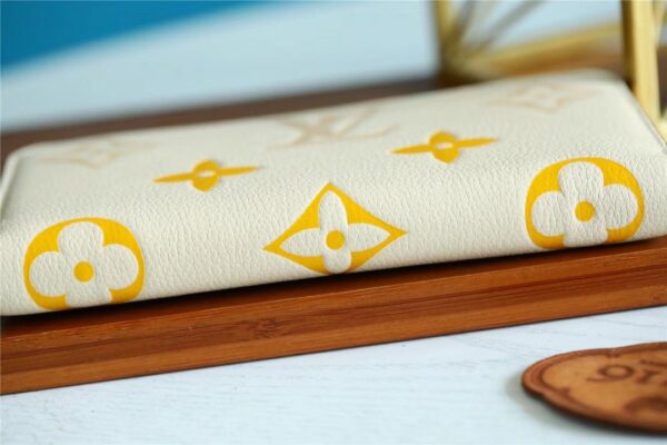 1:1 Replica Louis Vuitton Zippy Wallet Monogram Empreinte By The Pool Cream For Women, Women's Wallets 7.7in/19.5cm LV M80402