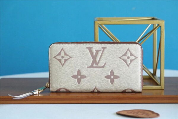 1:1 Replica Louis Vuitton Zippy Wallet Monogram Empreinte By The Pool Grey For Women, Women's Wallets 7.7in/19.5cm LV 
