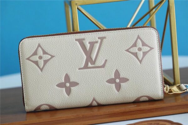 1:1 Replica Louis Vuitton Zippy Wallet Monogram Empreinte By The Pool Grey For Women, Women's Wallets 7.7in/19.5cm LV 