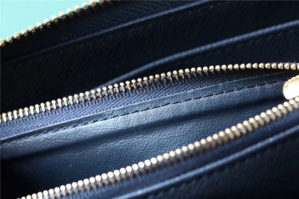 1:1 Replica Louis Vuitton Zippy Wallet Monogram Jacquard Denim Navy Blue For Women, Women's Wallets 7.7in/19.5cm LV 