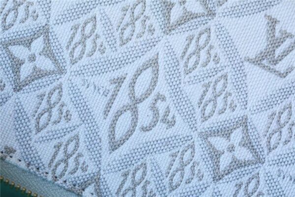 1:1 Replica Louis Vuitton Zippy Wallet Since 1854 Jacquard Canvas Ecru Blue For Women, Women's Wallets 7.7in/19.5cm LV