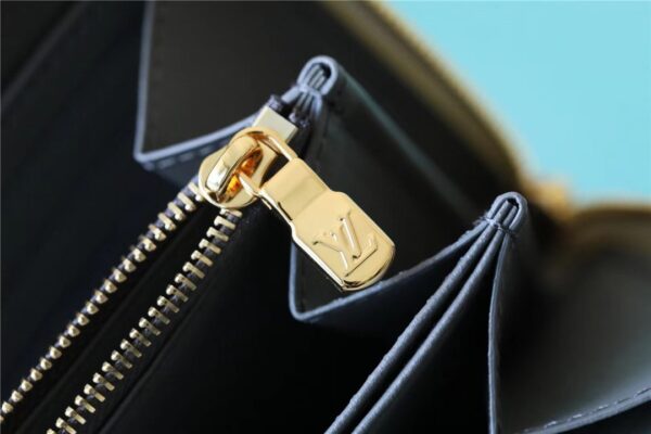 1:1 Replica Louis Vuitton Zippy Wallet Since 1854 Jacquard Canvas Ecru Blue For Women, Women's Wallets 7.7in/19.5cm LV