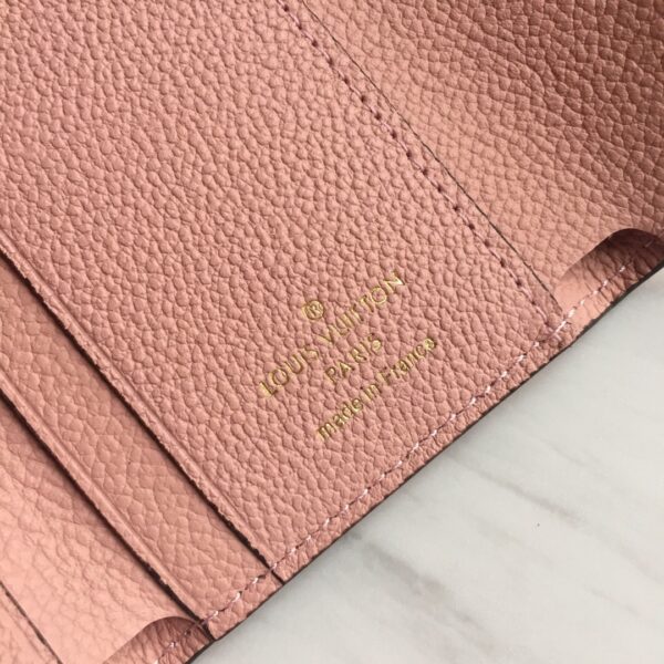 1:1 Replica Louis Vuitton Zoe Wallet Tourterelle Pink For Women, Women's Wallet 3.7in/9.5cm LV