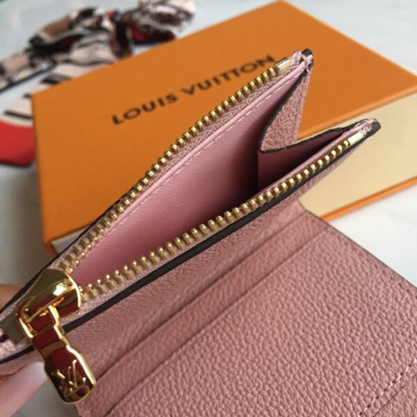 1:1 Replica Louis Vuitton Zoe Wallet Tourterelle Pink For Women, Women's Wallet 3.7in/9.5cm LV