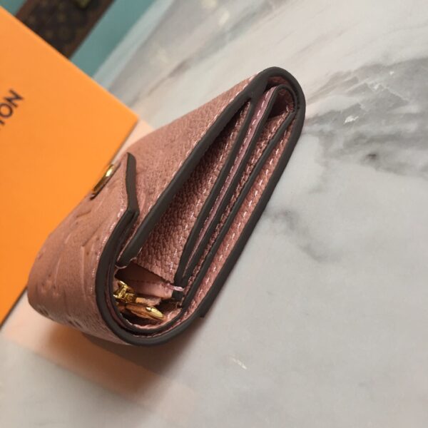 1:1 Replica Louis Vuitton Zoe Wallet Tourterelle Pink For Women, Women's Wallet 3.7in/9.5cm LV