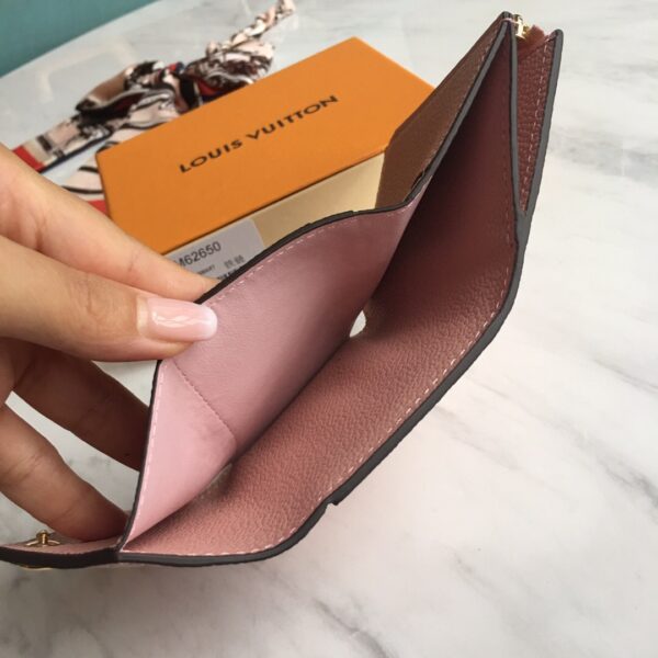 1:1 Replica Louis Vuitton Zoe Wallet Tourterelle Pink For Women, Women's Wallet 3.7in/9.5cm LV