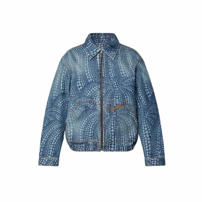 lv x yk all over pumpkin denim blouson for men 1ab6om cvtny