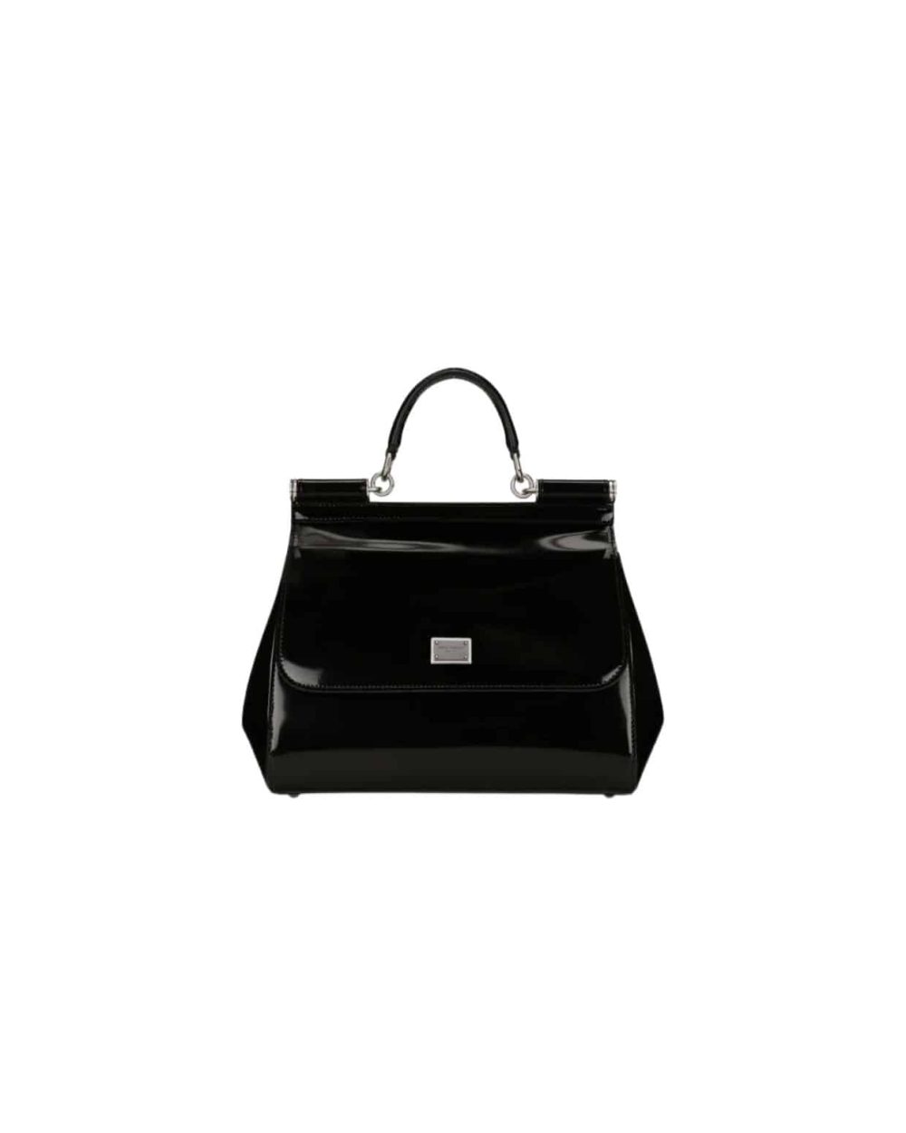 Medium Sicily Bag In Polished Black For Women BB6002AI41380999
