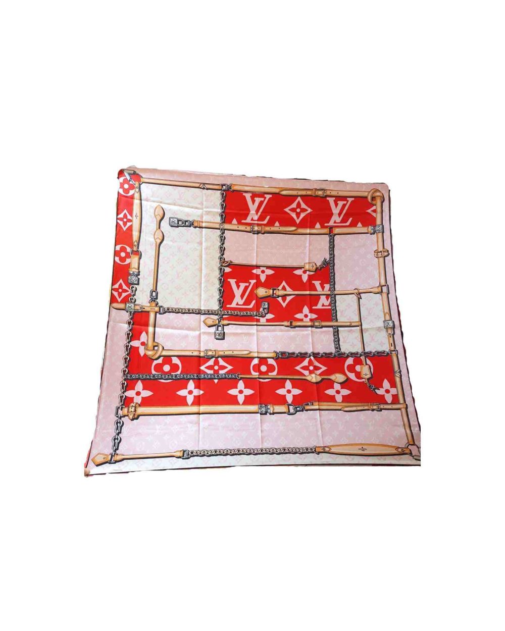 Monogram Confidential Square 90 Red For Women